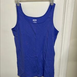 Duluth Trading Co Fitted Blue Sleeveless Tank Top